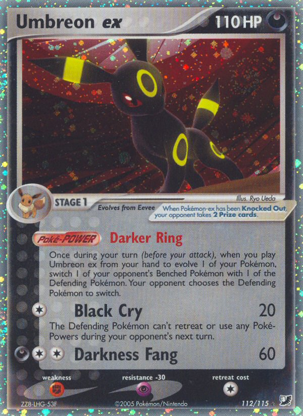 Umbreon ex 112/115 Pokémon EX Unseen Forces (2005) English card — catalogue reference