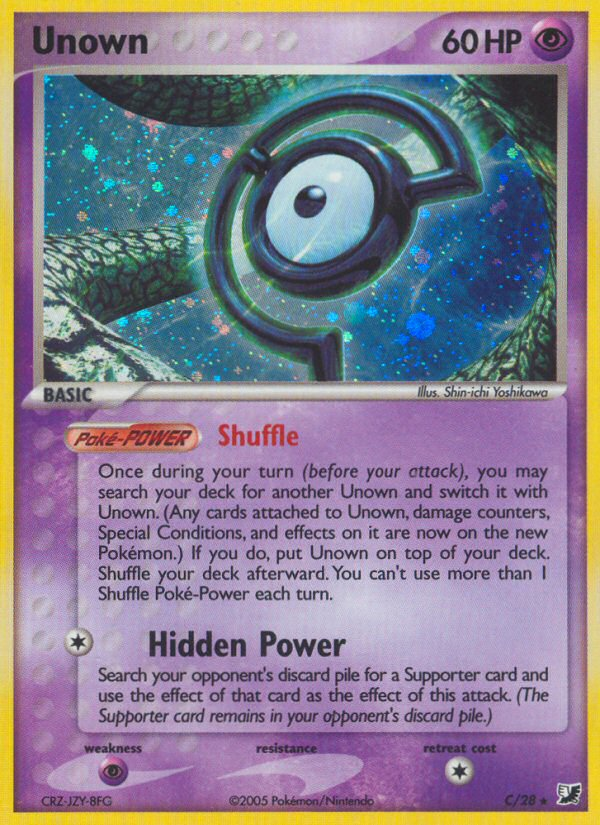 Unown C C/28 Pokémon EX Unseen Forces (2005) English card — catalogue reference