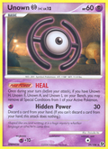 Unown [H] 29/106 Pokémon Great Encounters (2008) English card — catalogue reference