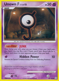 Unown [J] 76/146 Pokémon Legends Awakened (2008) English card — catalogue reference