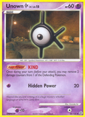 Unown [K] 68/132 Pokémon Secret Wonders (2007) English card — catalogue reference