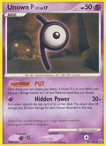 Unown [P] 33/100 Pokémon Majestic Dawn (2008) English card — catalogue reference