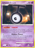 Unown [T] 67/123 Pokémon Mysterious Treasures (2007) English card — catalogue reference