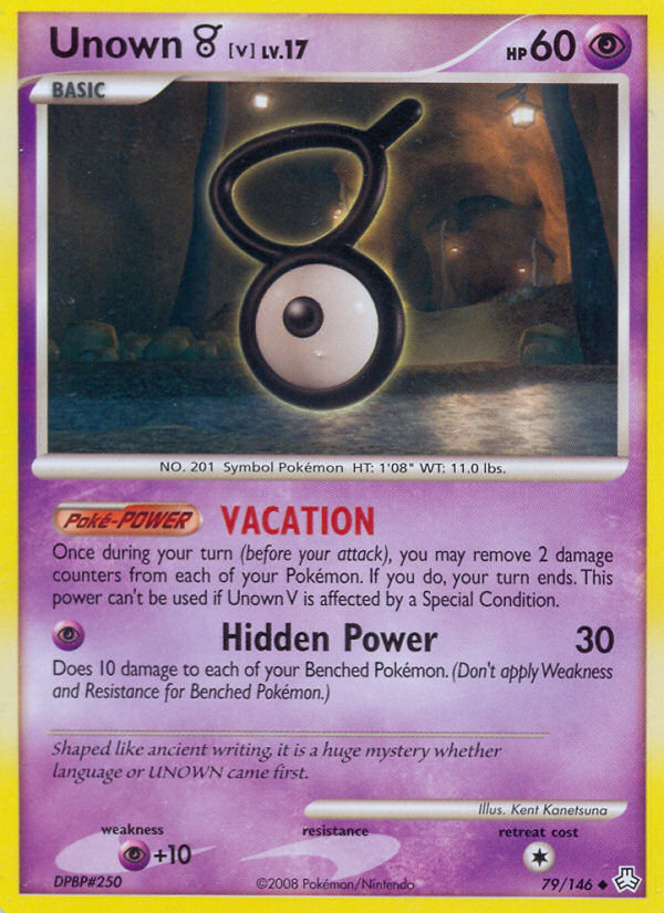 Unown [V] 79/146 Pokémon Legends Awakened (2008) English card — catalogue reference
