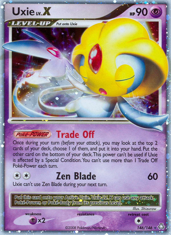 Uxie LV.X 146/146 Pokémon Legends Awakened (2008) English card — catalogue reference