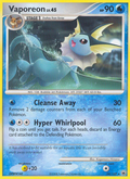 Vaporeon 34/100 Pokémon Majestic Dawn (2008) English card — catalogue reference