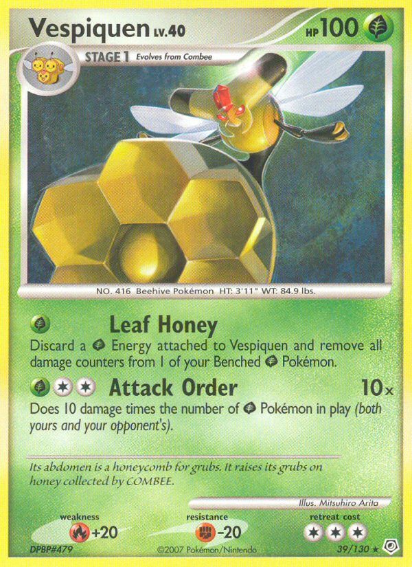 Vespiquen 39/130 Pokémon Diamond & Pearl (2007) English card — catalogue reference