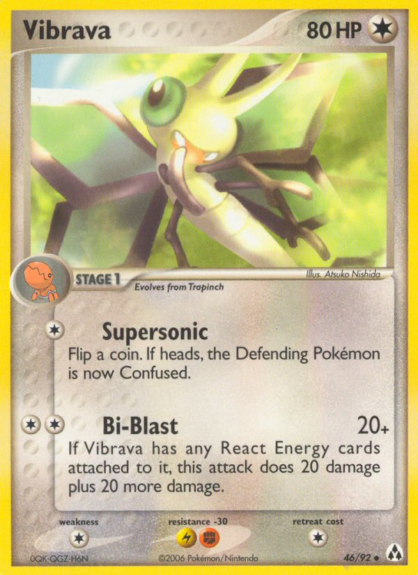 Vibrava 46/92 Pokémon EX Legend Maker (2006) English card — catalogue reference