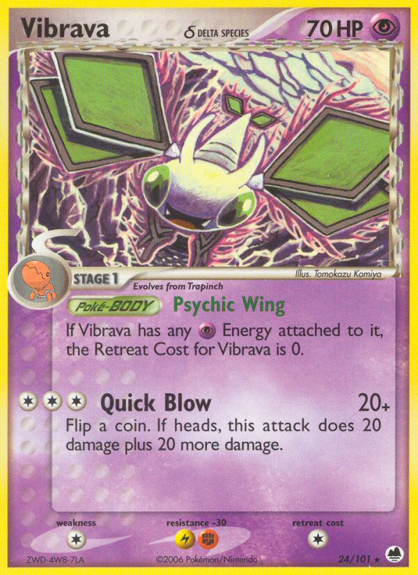 Vibrava δ 24/101 Pokémon EX Dragon Frontiers (2006) English card — catalogue reference