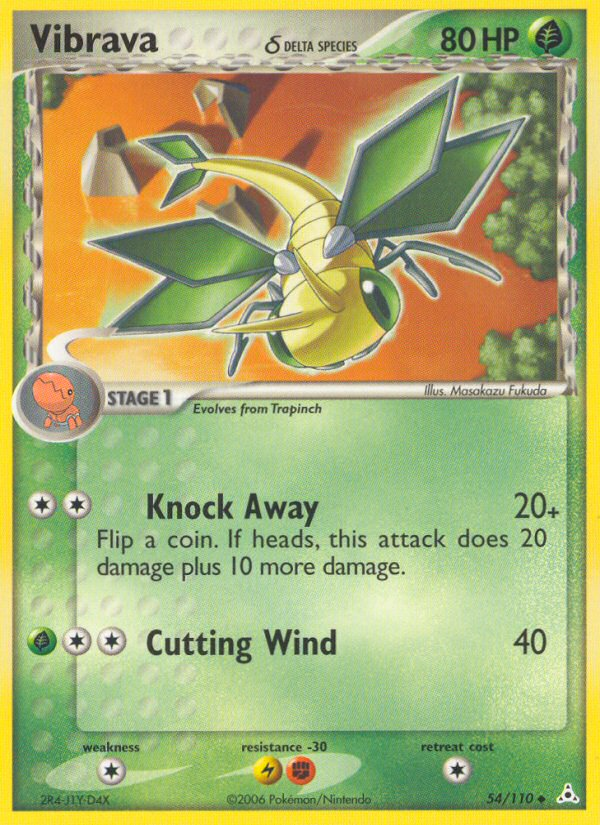 Vibrava δ 54/110 Pokémon EX Holon Phantoms (2006) English card — catalogue reference