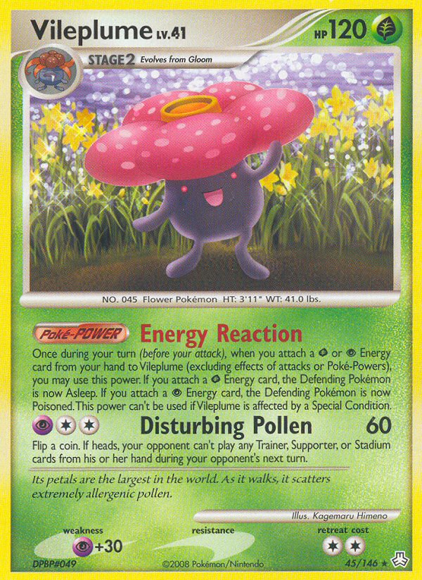 Vileplume 45/146 Pokémon Legends Awakened (2008) English card — catalogue reference
