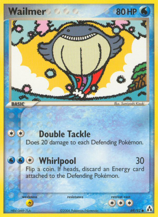 Wailmer 69/92 Pokémon EX Legend Maker (2006) English card — catalogue reference