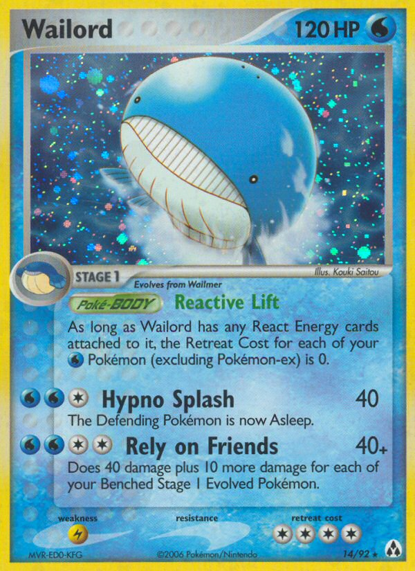 Wailord 14/92 Pokémon EX Legend Maker (2006) English card — catalogue reference