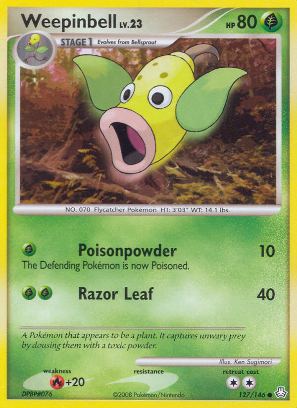 Weepinbell 127/146 Pokémon Legends Awakened (2008) English card — catalogue reference