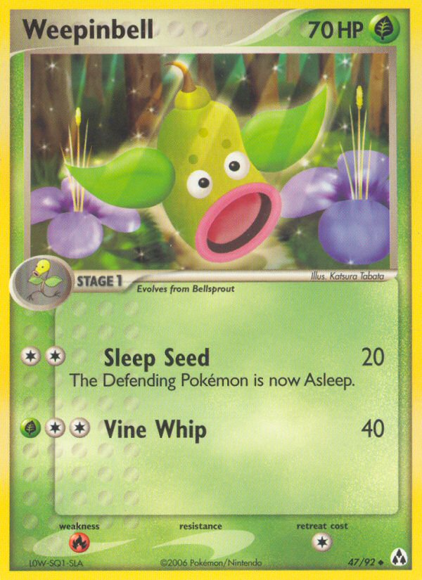 Weepinbell 47/92 Pokémon EX Legend Maker (2006) English card — catalogue reference