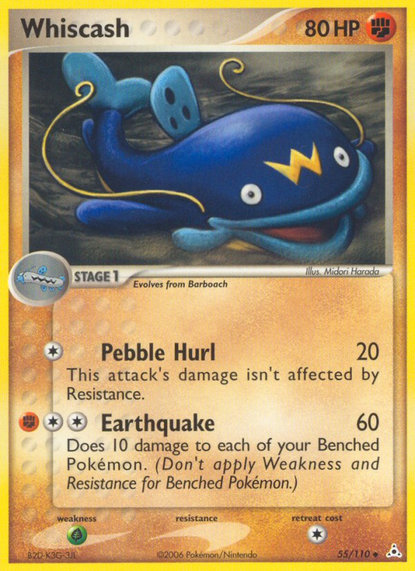 Whiscash 55/110 Pokémon EX Holon Phantoms (2006) English card — catalogue reference