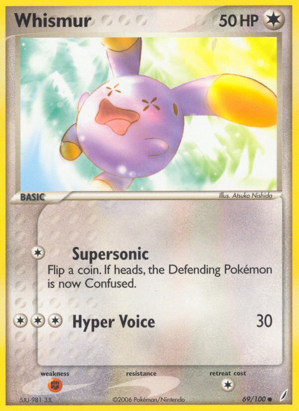 Whismur 69/100 Pokémon EX Crystal Guardians (2006) English card — catalogue reference