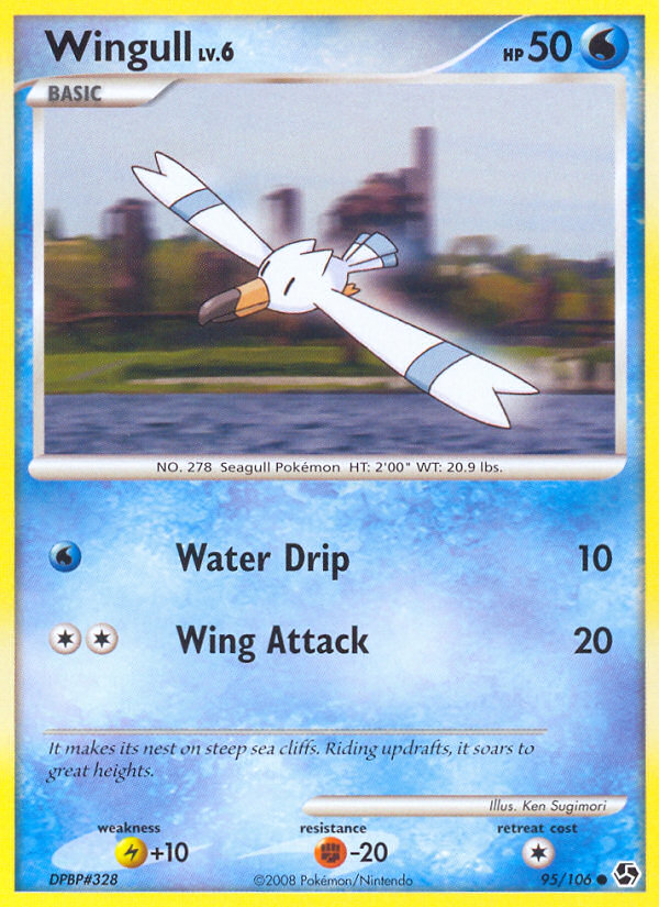 Wingull 95/106 Pokémon Great Encounters (2008) English card — catalogue reference
