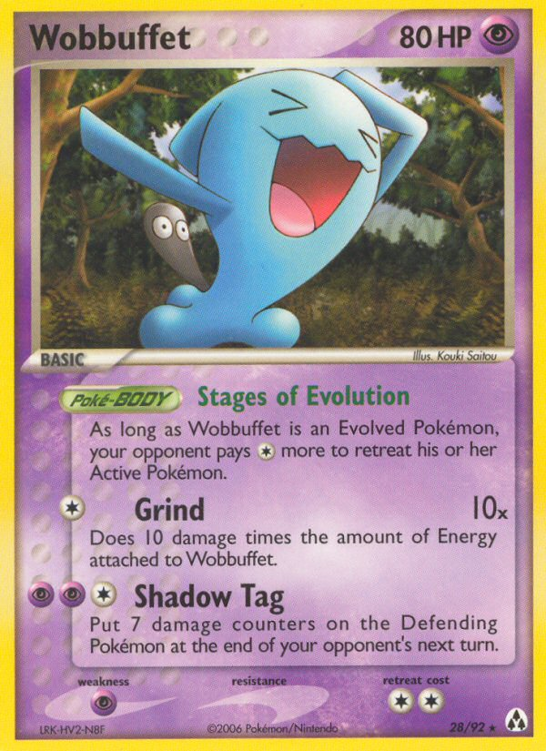 Wobbuffet 28/92 Pokémon EX Legend Maker (2006) English card — catalogue reference