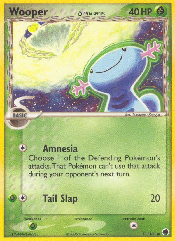 Wooper δ 71/101 Pokémon EX Dragon Frontiers (2006) English card — catalogue reference