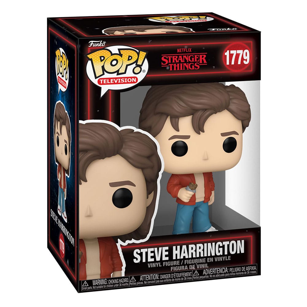 Funko Pop! vinyl figure packaging of Steve Harrington from Stranger Things
