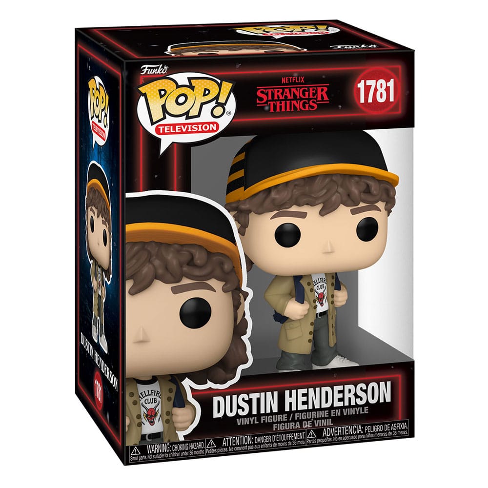 Funko Pop! vinyl figure packaging of Dustin Henderson from Stranger Things