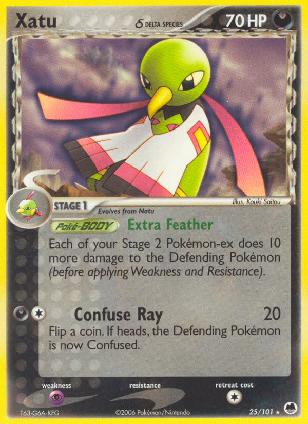 Xatu δ 25/101 Pokémon EX Dragon Frontiers (2006) English card — catalogue reference