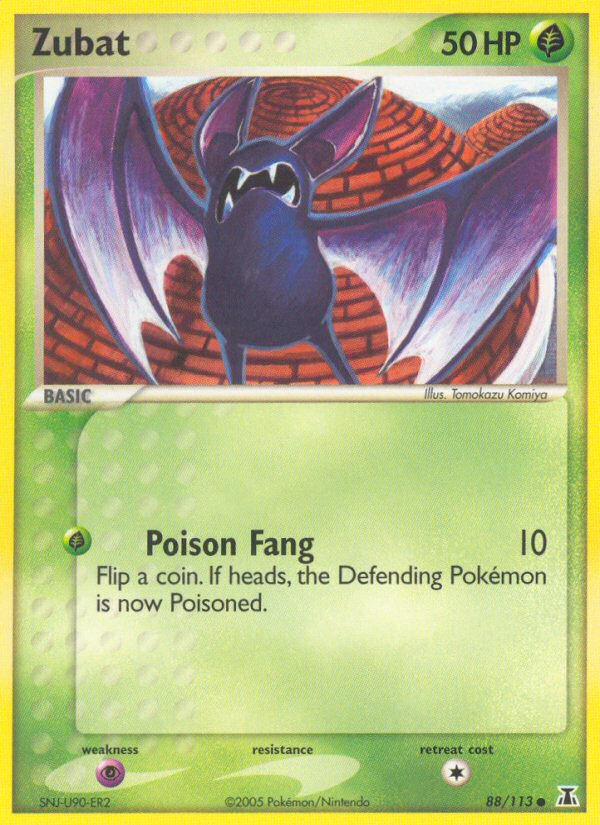 Zubat 88/113 Pokémon EX Delta Species (2005) English card — catalogue reference